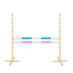 Šuolio kliūtis Hobby Horse, 120cm, su dviem kartelėmis - šviesiai mėlyna ir šviesiai rožine