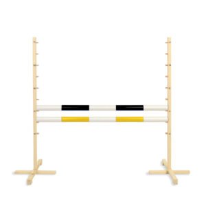 Šuolio kliūtis Hobby Horse, 120cm, su dviem kartelėmis, juoda ir geltona