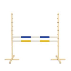 Šuolio kliūtis Hobby Horse, 120cm, su dviem kartelėmis - mėlyna ir geltona