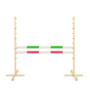 Šuolio kliūtis Hobby Horse, 120cm, su dviem kartelėmis, žalia ir rožine