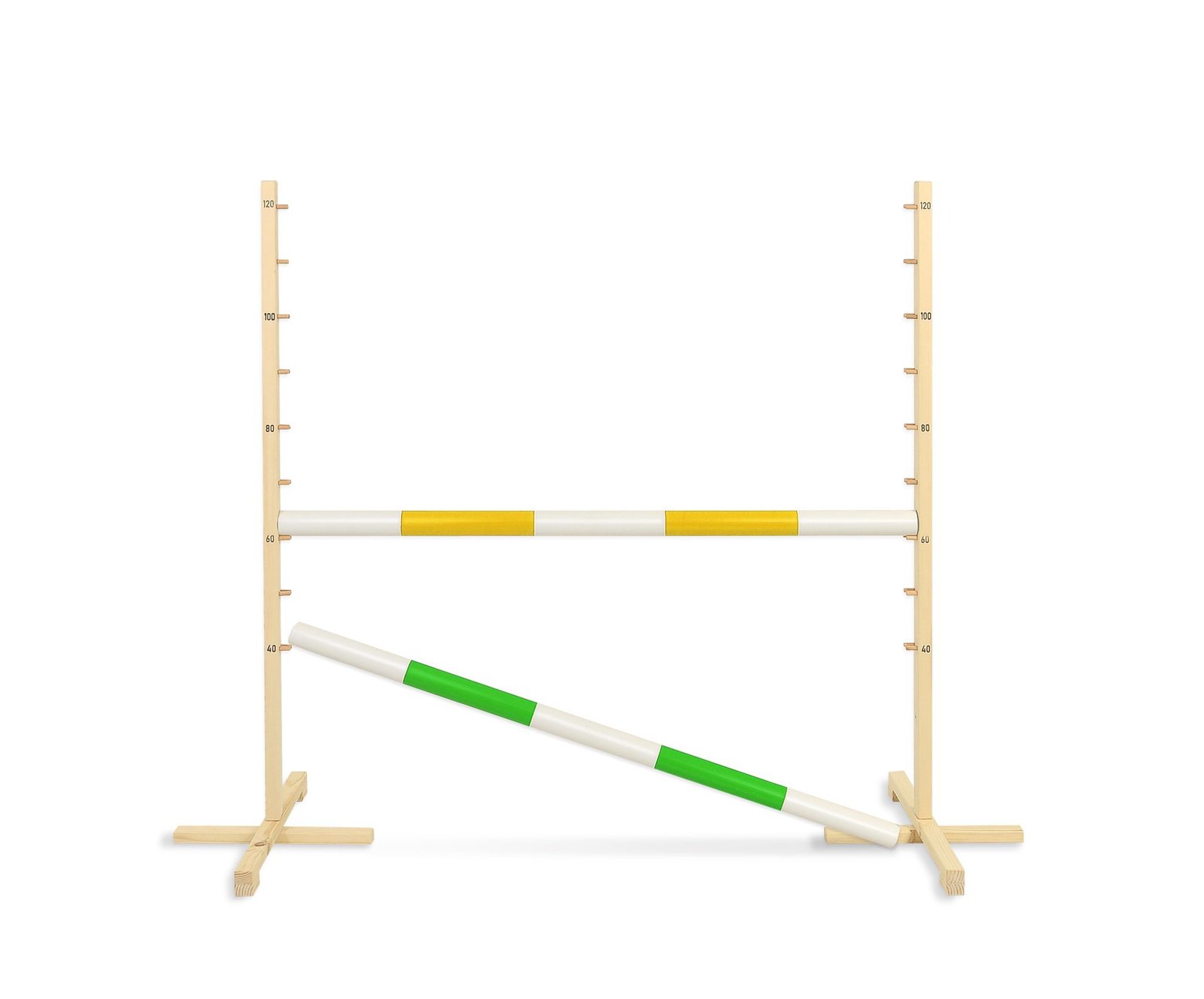 Šuolio kliūtis Hobby Horse, 120cm, su dviem kartelėmis, geltona ir žalia - Image 5