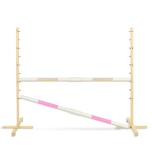 Šuolio kliūtis Hobby Horse, 160 cm, h-120 cm, su dviem kartelėmis - smėlio spalvos ir šviesiai rožine