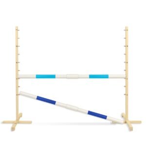 Šuolio kliūtis Hobby Horse, 160 cm, h-120 cm, su dviem kartelėmis - šviesiai mėlyna ir mėlyna
