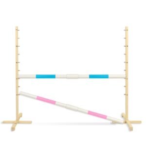 Šuolio kliūtis Hobby Horse, 160 cm, h-120 cm, su dviem kartelėmis - šviesiai mėlyna ir šviesiai rožine