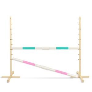 Šuolio kliūtis Hobby Horse, 160 cm, h-120 cm, su dviem kartelėmis - mėtine ir šviesiai rožine