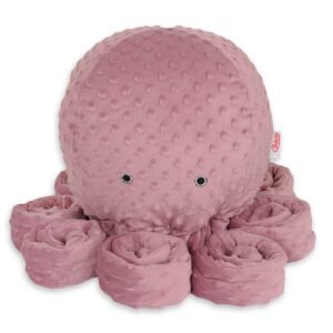 Meilus aštuonkojis didelis - pastelinės violetinės spalvos - taškuotas minky audinys