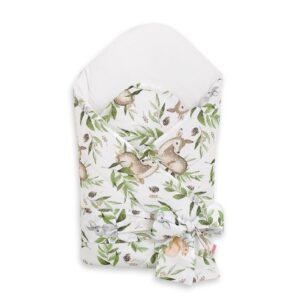 Baby nest 2in1 with stiffening with bow - woodland green