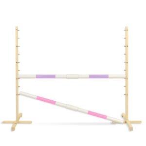 Šuolio kliūtis Hobby Horse, 160 cm, h-120 cm, su dviem kartelėmis - šviesiai violetine ir šviesiai rožine