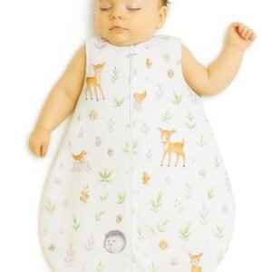 Cotton baby sleeping bag S 0-6 months for summer TOG 1.0 - forest softness