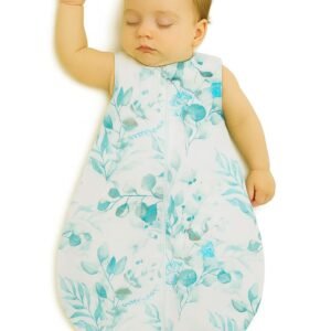Cotton baby sleeping bag S 0-6 months for summer TOG 1.0 - eucaliptus mint