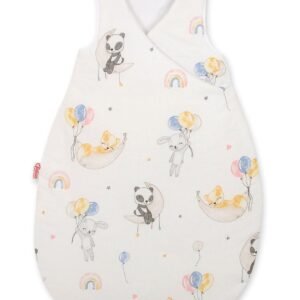 Cotton sleeping bag for children, size M, 3-12 months, TOG 2.5, all-season - balloons