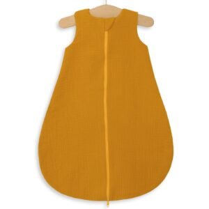 Muslin baby sleeping bag 0-6 months S for summer TOG 1.0 - honey yellow