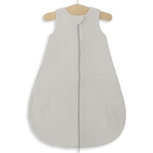 Muslin baby sleeping bag 0-6 months S for summer TOG 1.0 - grey