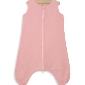 Muslino kūdikio miegmaišis su kojytėmis XL 2-4 m., vasarinis, TOG 1.0 – pastelinė rožinė