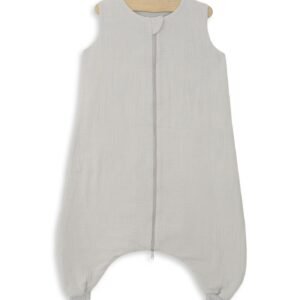 Muslin baby sleeping bag with legs L 9-24 months for summer TOG 1.0 - grey
