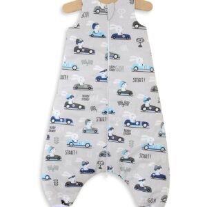Cotton Baby Sleeping Bag with legs Warm and Cozy L 9-24 months TOG 2.5 - gray rabbits