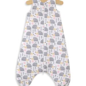 Cotton Baby Sleeping Bag with legs Warm and Cozy L 9-24 months TOG 2.5 - grey hedgehogs