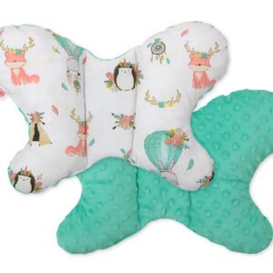 Double-sided anti shock cushion "BUTTERFLY" - foxes beige