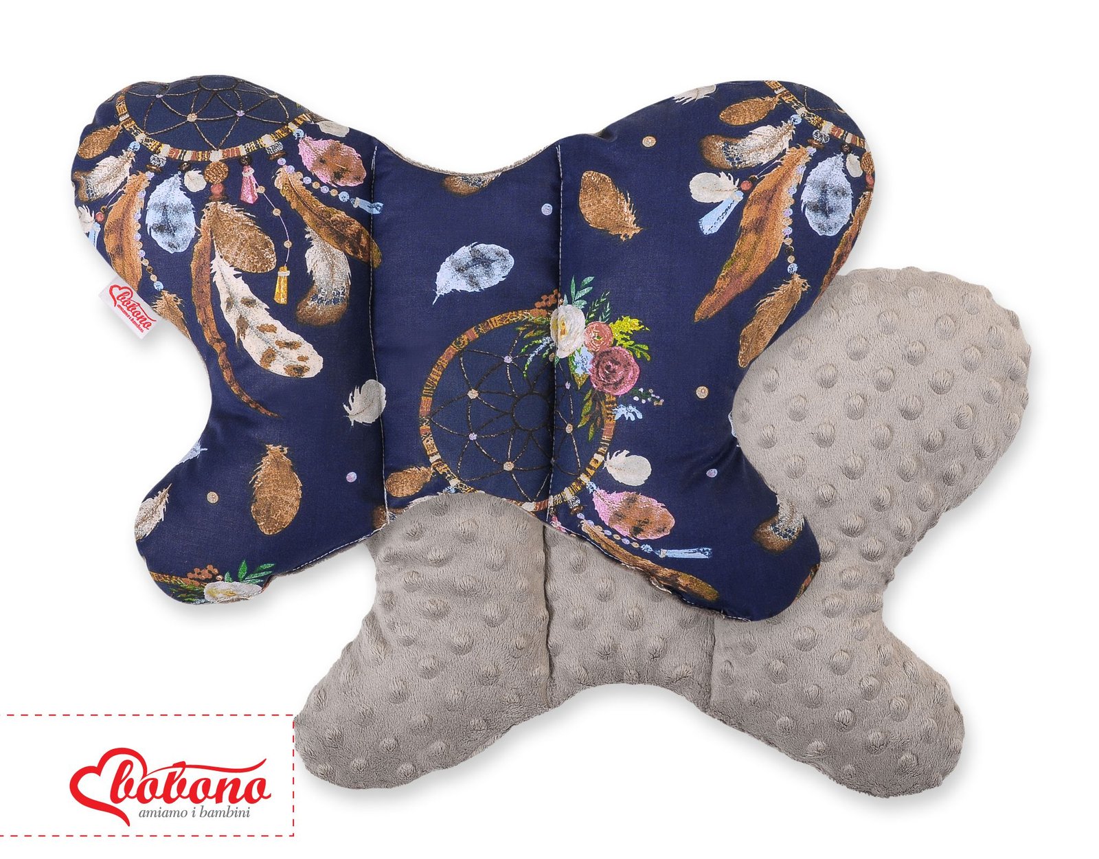 Dvipusė amortizuojanti pagalvėlė „BUTTERFLY“ - sapnų gaudytojai tamsiai mėlyna/pilkai ruda - Image 3