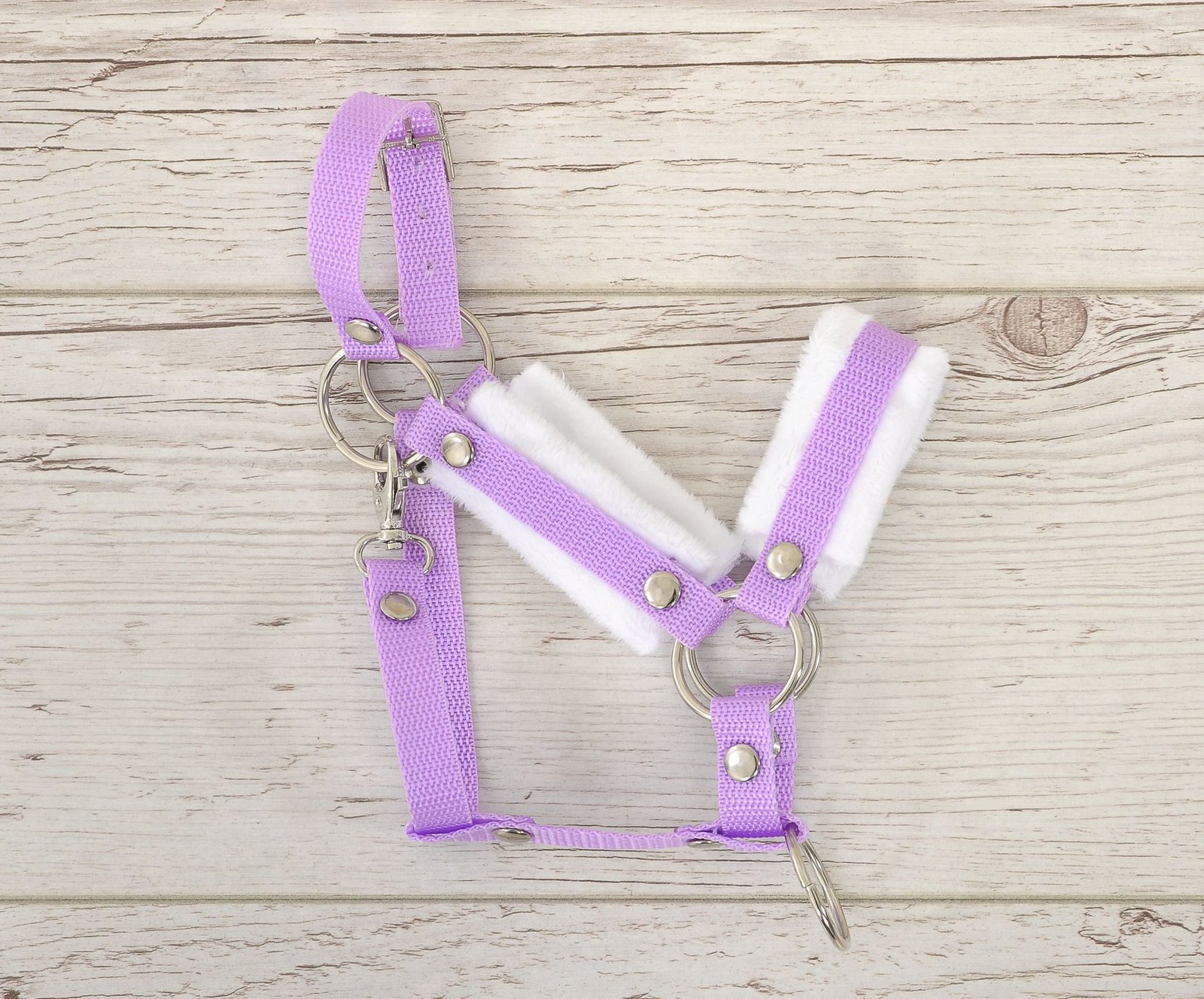 Reguliuojamas apynasris Hobby Horse žirgeliui A3 - violetinė su baltu pūkeliu - Image 5