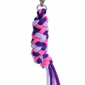 Hobby Horse pavadėlis, pagamintas iš dvigubai vytos virvutės - tamsiai rožinė/violetinė/tamsiai violetinė
