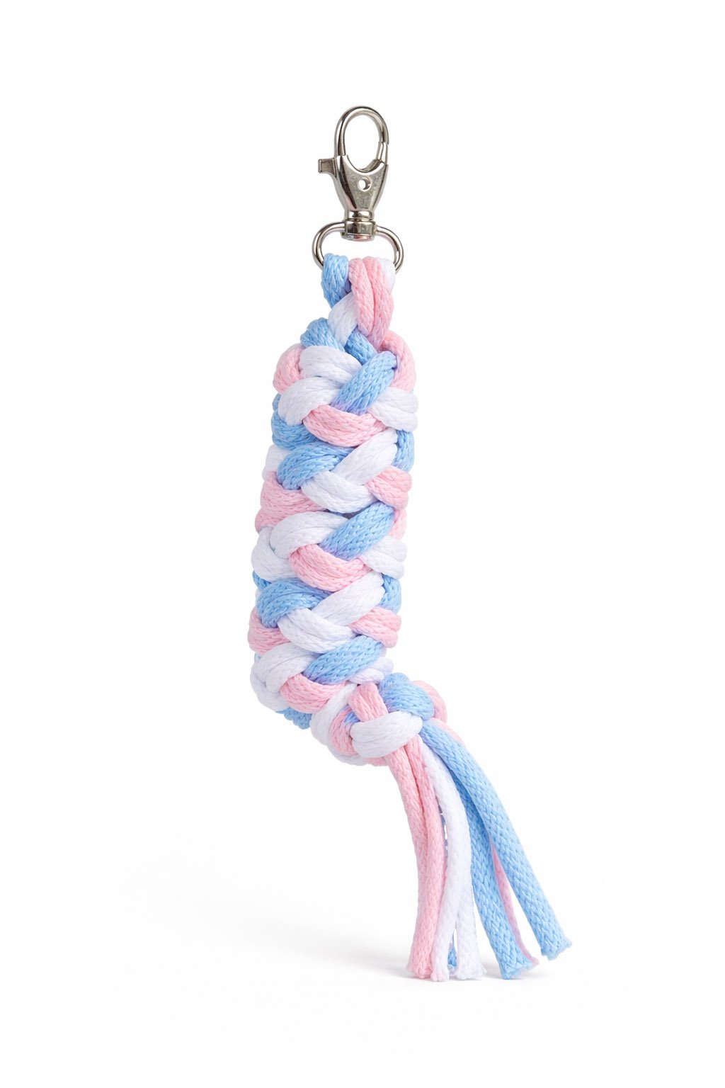 Hobby Horse pavadėlis, pagamintas iš dvigubos virvutės - mėlyna/šviesiai rožinė/balta