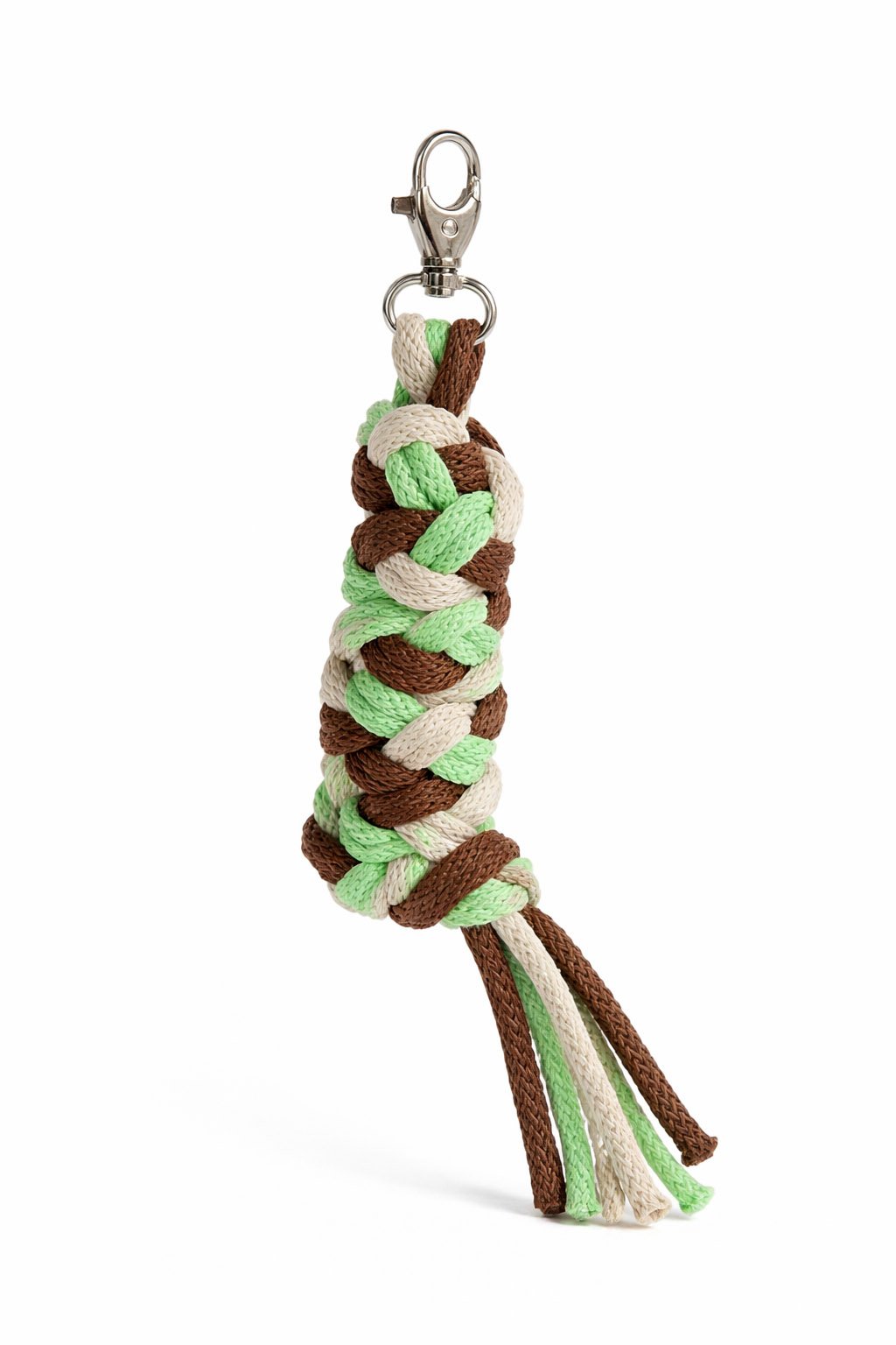 Hobby Horse pavadėlis, pagamintas iš dvigubos virvutės - šviesiai žalia/ruda/šviesiai smėlio spalvos