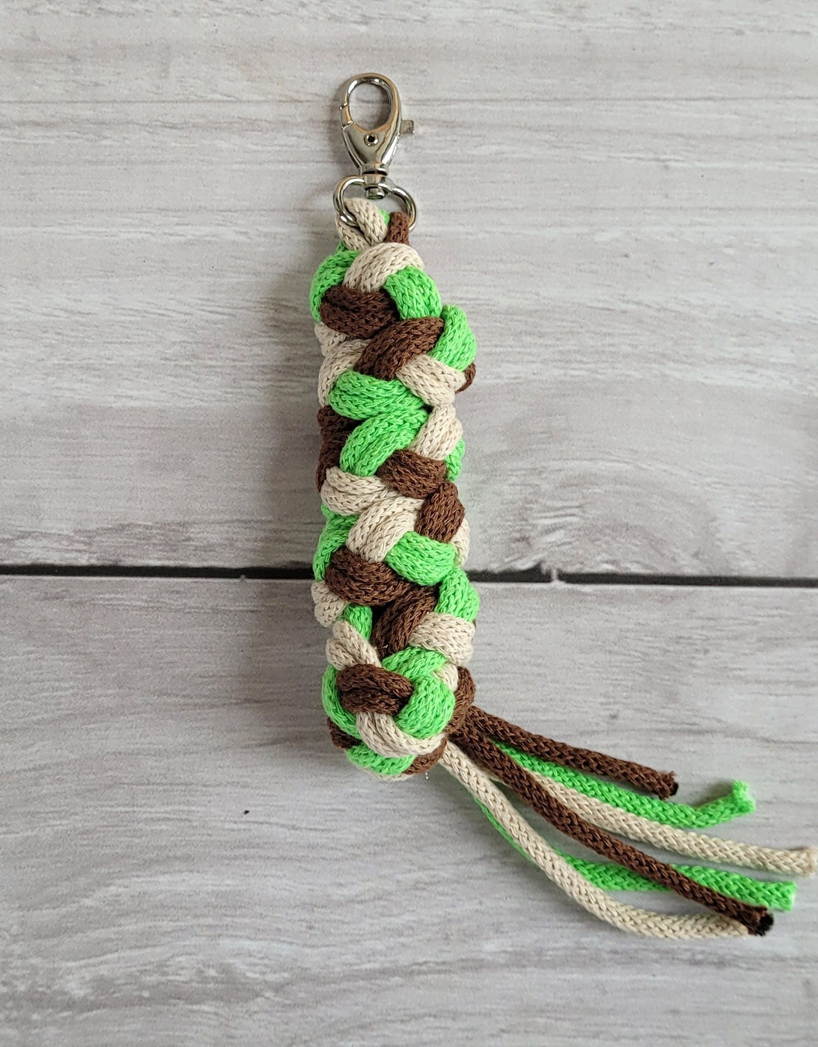 Hobby Horse pavadėlis, pagamintas iš dvigubos virvutės - šviesiai žalia/ruda/šviesiai smėlio spalvos - Image 3