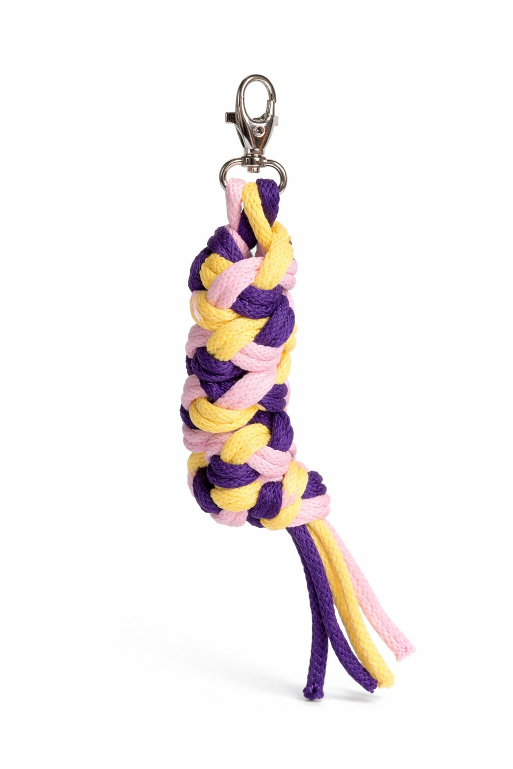 Hobby Horse pavadėlis, pagamintas iš dvigubos virvutės - šviesiai rožinė/tamsiai violetinė/geltona