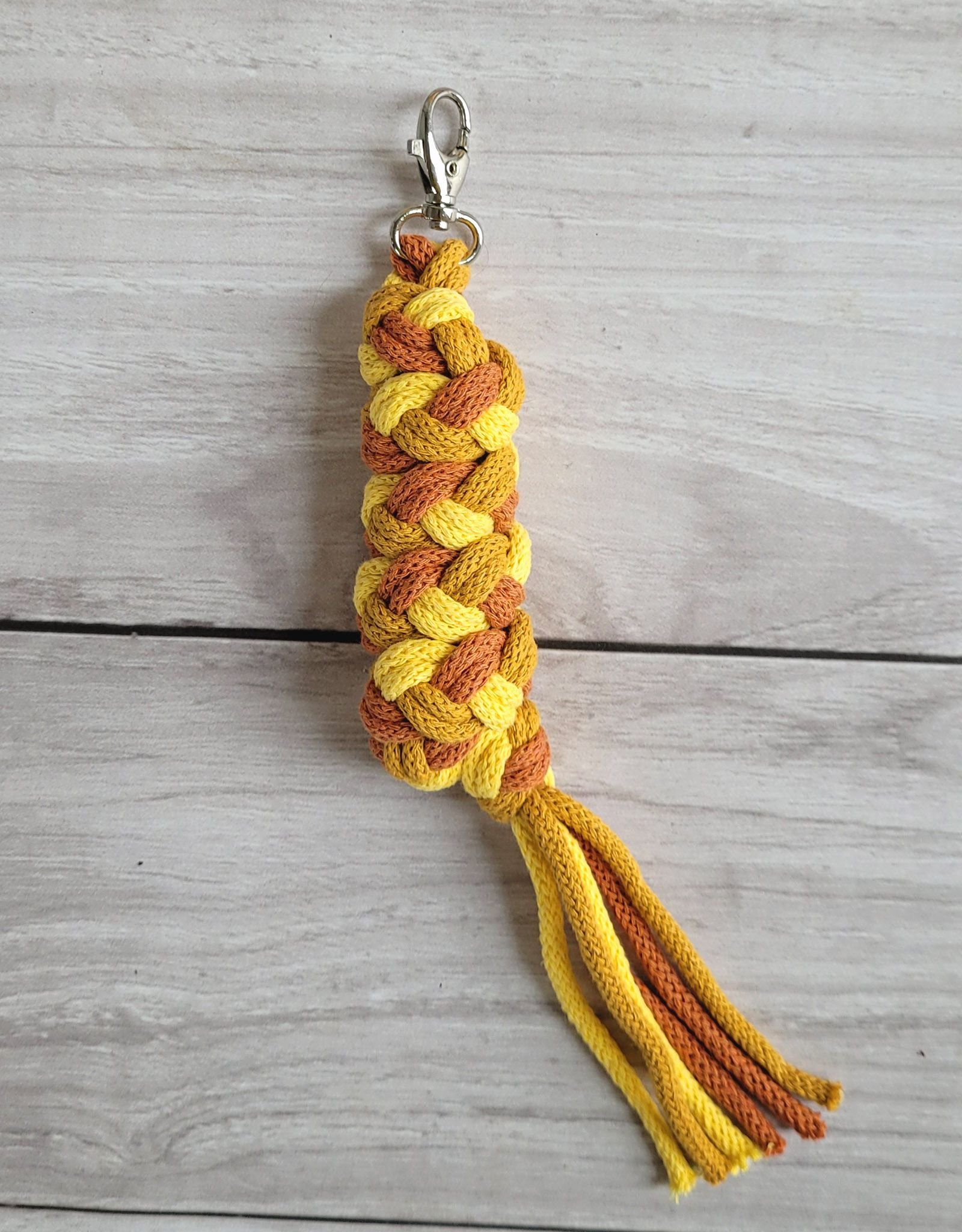 Hobby Horse pavadėlis, pagamintas iš dvigubos virvutės - geltona/garstyčių spalvos/terakotos spalvos - Image 3
