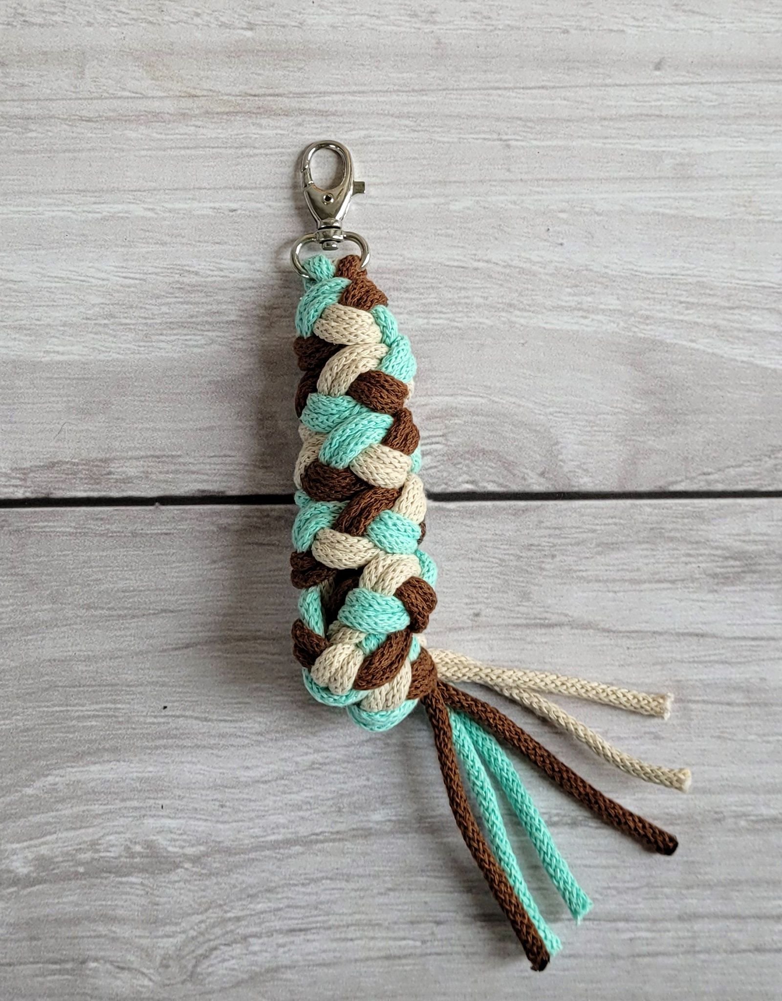 Hobby Horse pavadėlis, pagamintas iš dvigubos virvutės - šviesiai smėlio spalvos/ruda/mėtos spalvos - Image 3