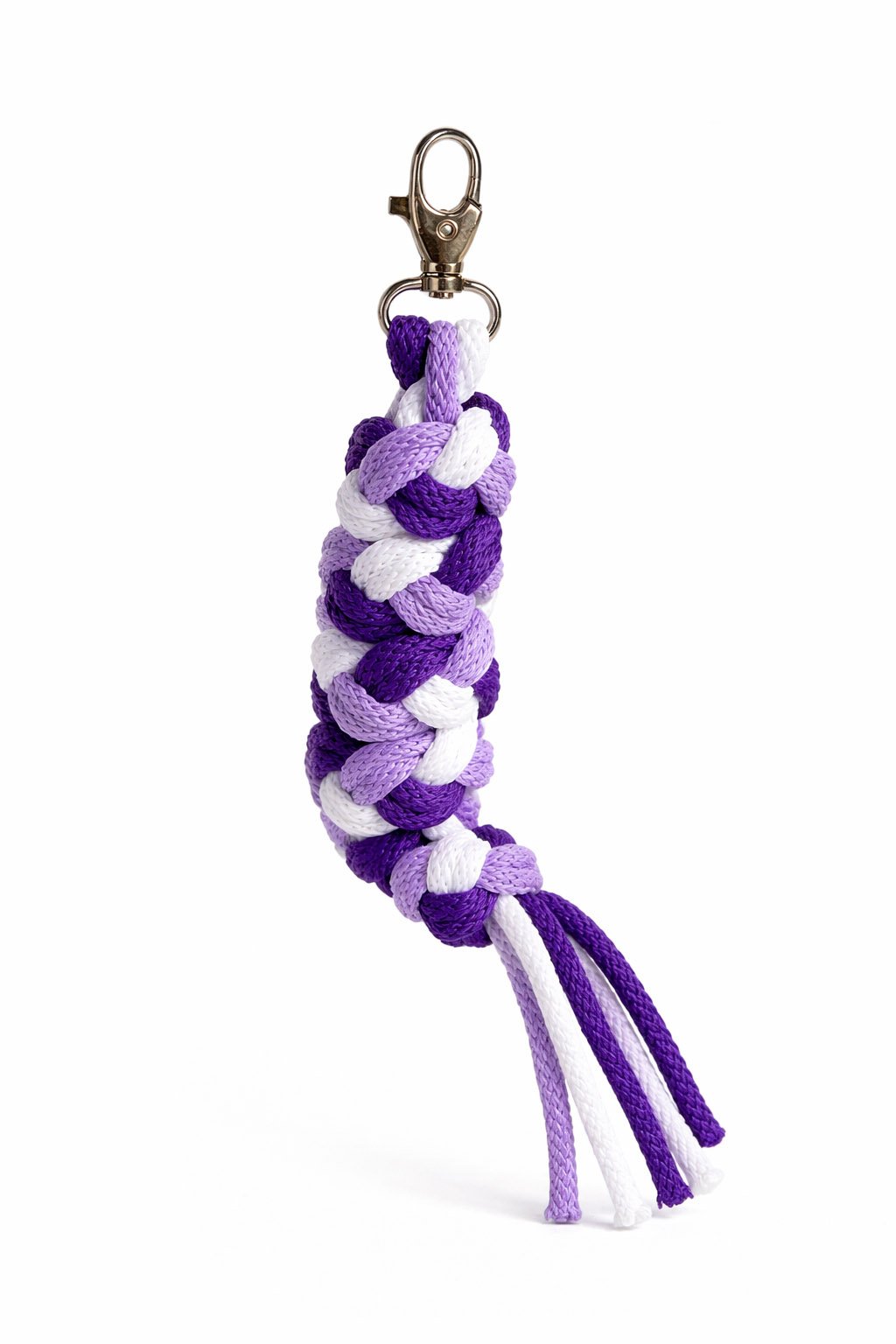 Hobby Horse pavadėlis, pagamintas iš dvigubos virvutės - purpurinė/tamsiai violetinė/balta