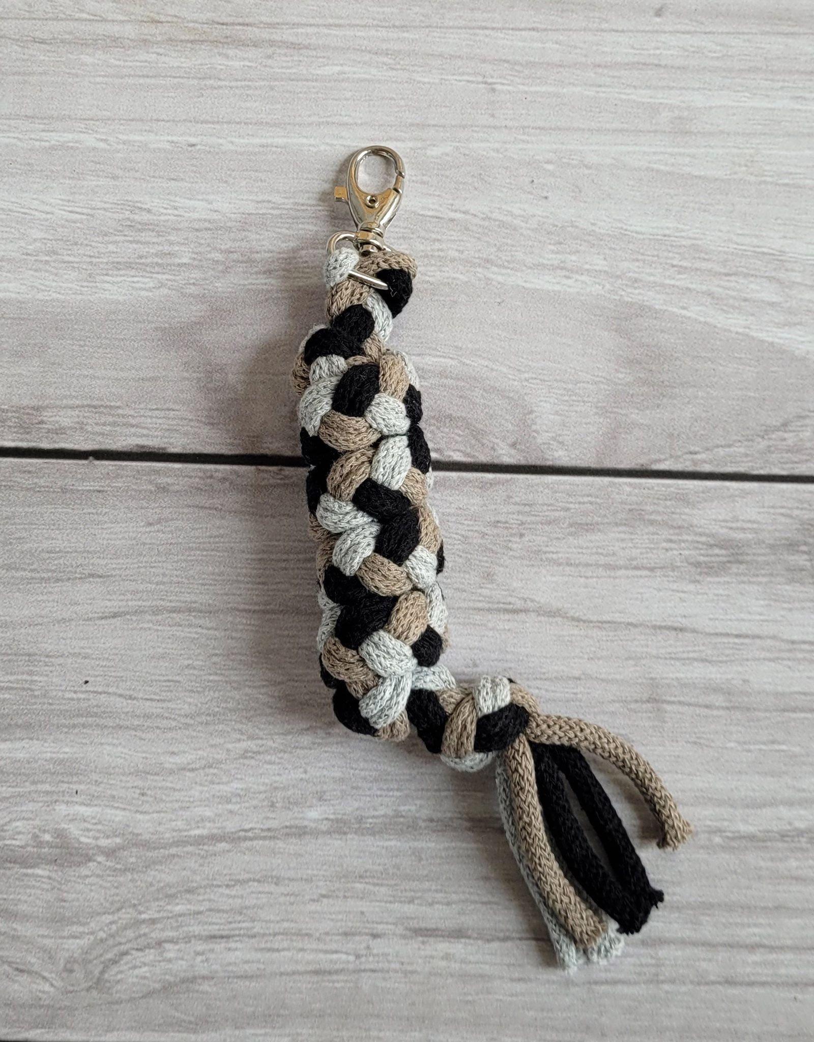 Hobby Horse pavadėlis, pagamintas iš dvigubos virvutės - pilka/mokos spalvos/juoda - Image 3