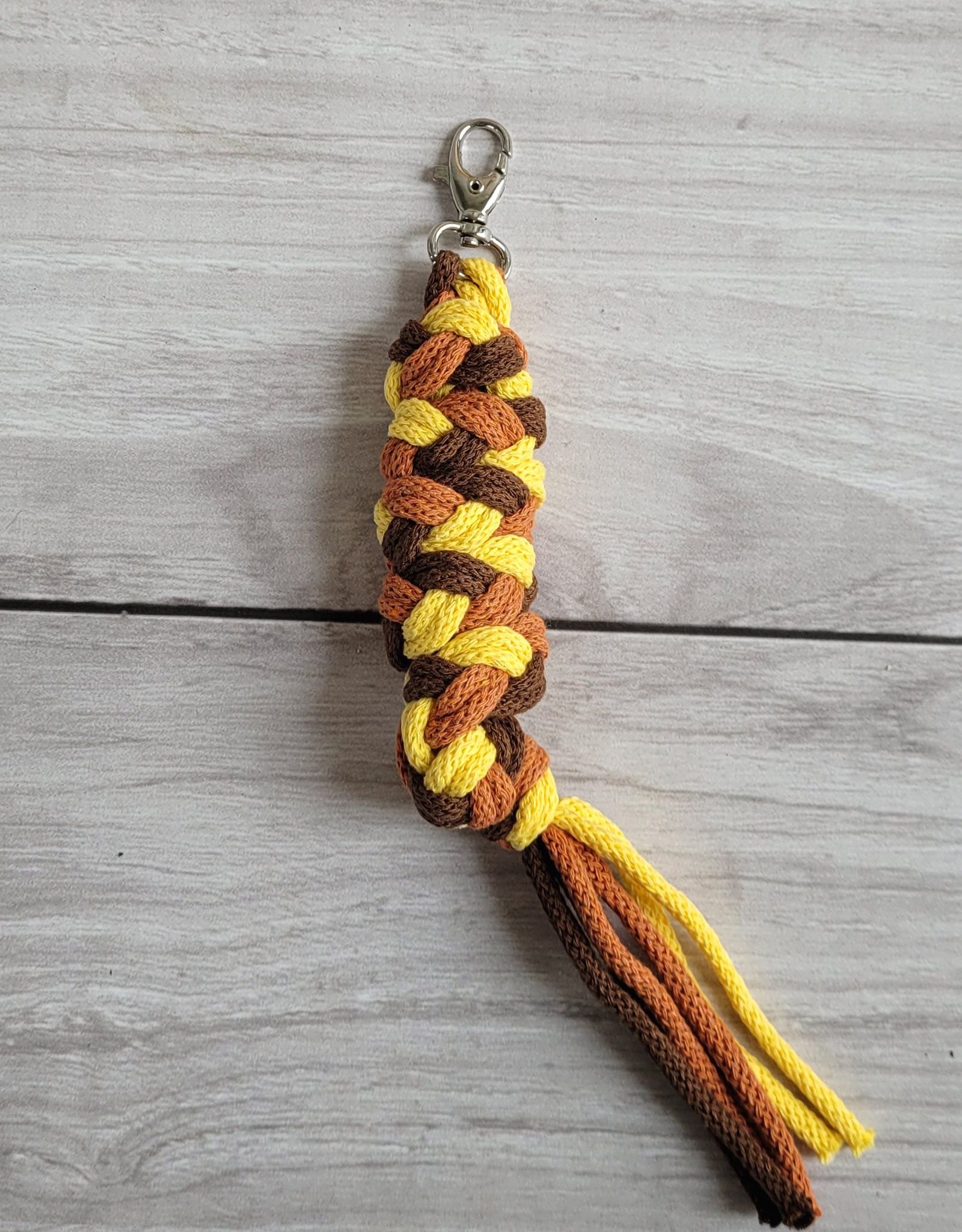 Hobby Horse pavadėlis, pagamintas iš dvigubos virvutės - geltona/terakotos spalvos/ruda - Image 3