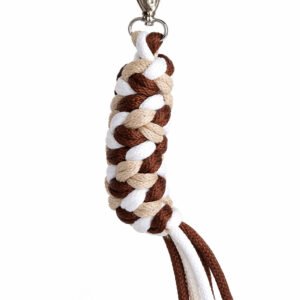 Hobby Horse pavadėlis, pagamintas iš dvigubos virvutės - šviesiai smėlio spalvos/ruda/balta