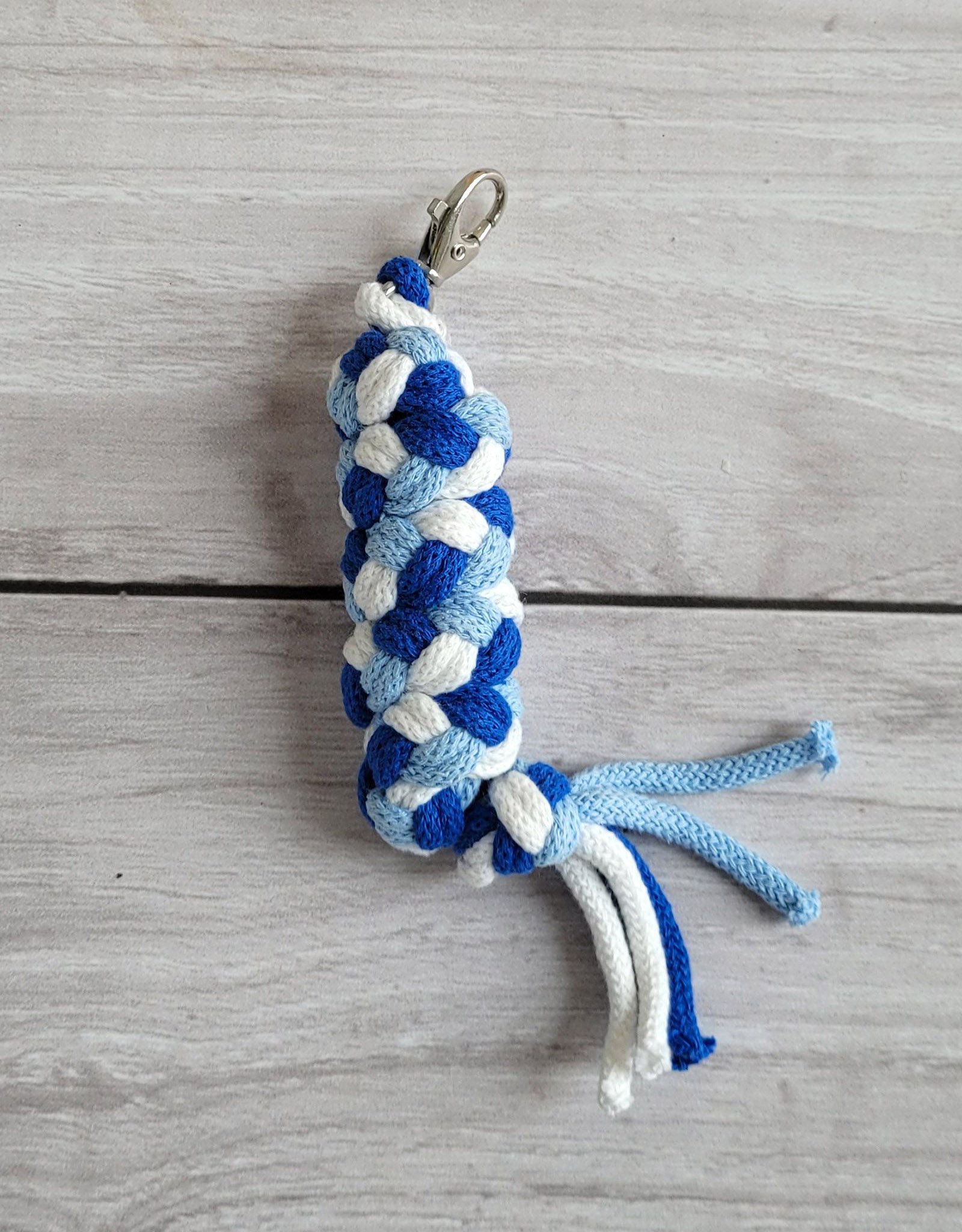 Hobby Horse pavadėlis, pagamintas iš dvigubos virvutės - mėlyna/rugiagėlių/balta - Image 3