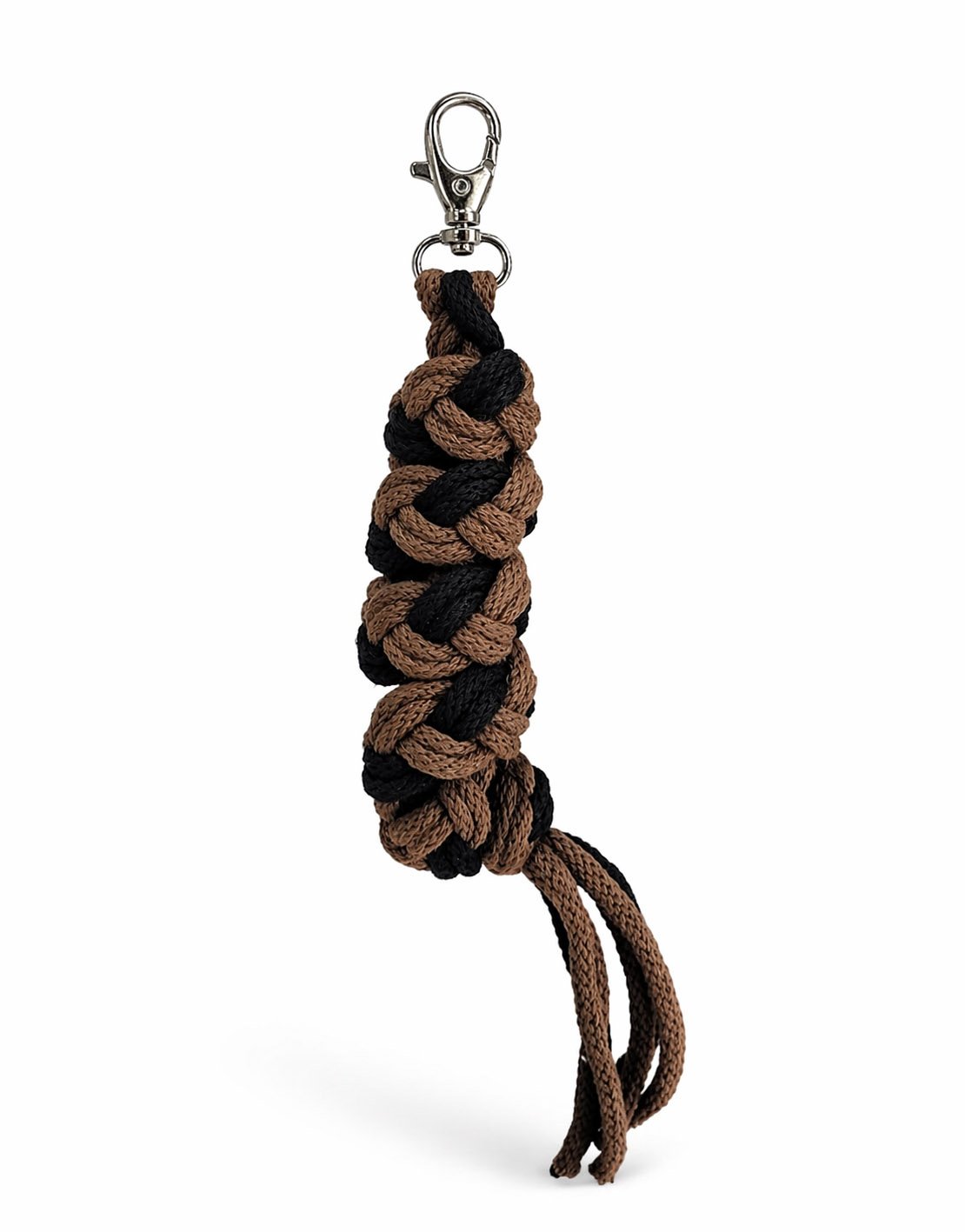 Hobby Horse pavadėlis, pagamintas iš dvigubai vytos virvutės - juoda/ruda