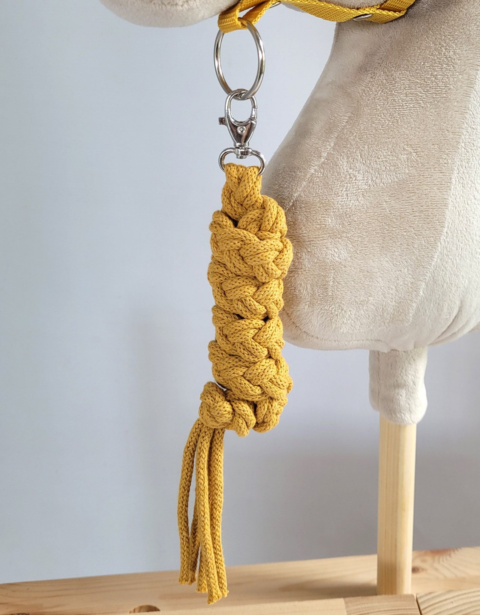 Hobby Horse pavadėlis, pagamintas iš dvigubai vytos virvutės - medaus geltonumo - Image 3