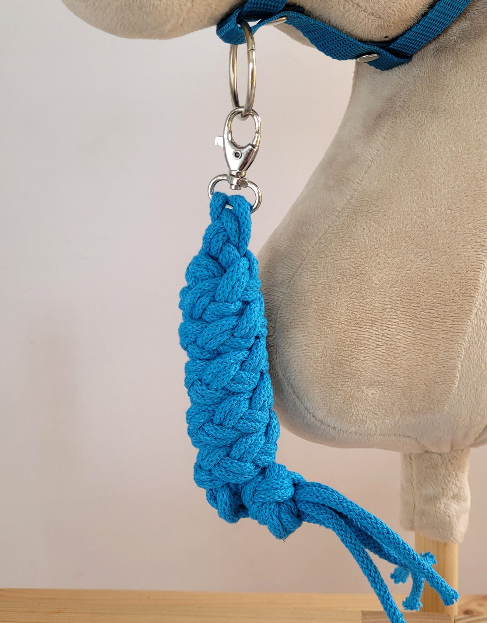 Hobby Horse pavadėlis, pagamintas iš dvigubai vytos virvutės - turkio spalvos - Image 3
