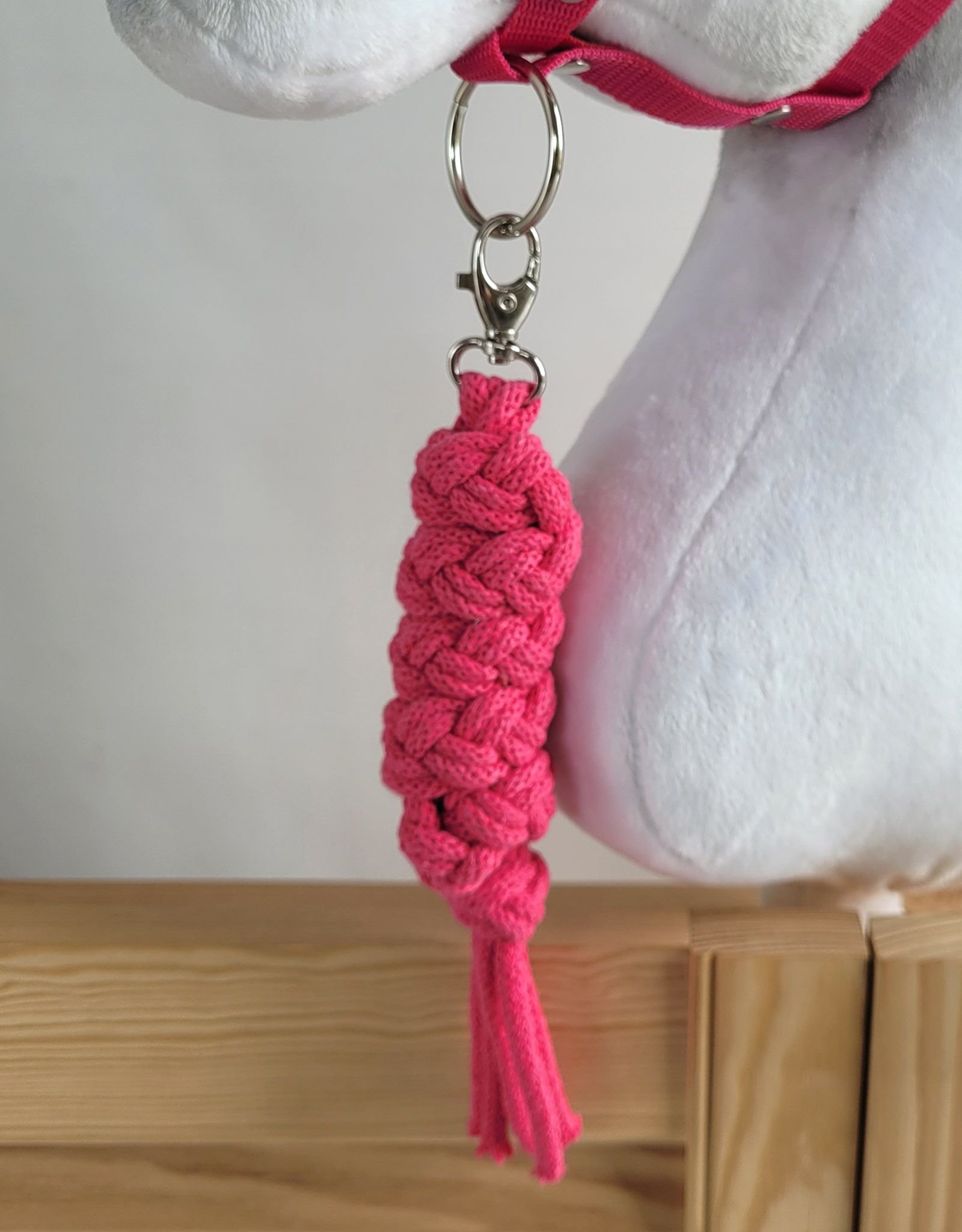 Hobby Horse pavadėlis, pagamintas iš dvigubai vytos virvutės - tamsiai rožinė - Image 3