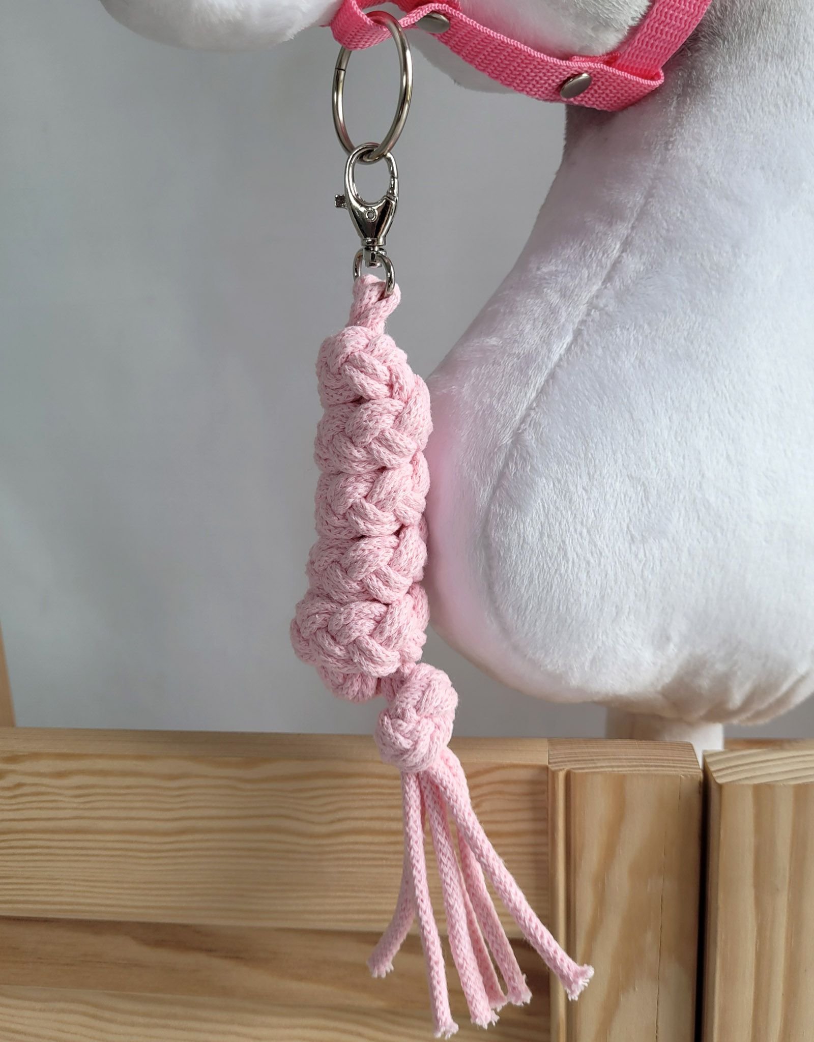 Hobby Horse pavadėlis, pagamintas iš dvigubai vytos virvutės - rožinė - Image 3
