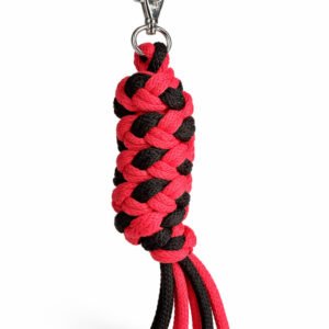 Hobby Horse pavadėlis, pagamintas iš dvigubai vytos virvutės - juoda/raudona