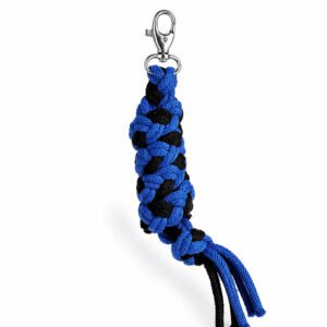 Hobby Horse pavadėlis, pagamintas iš dvigubai vytos virvutės - juoda/mėlyna