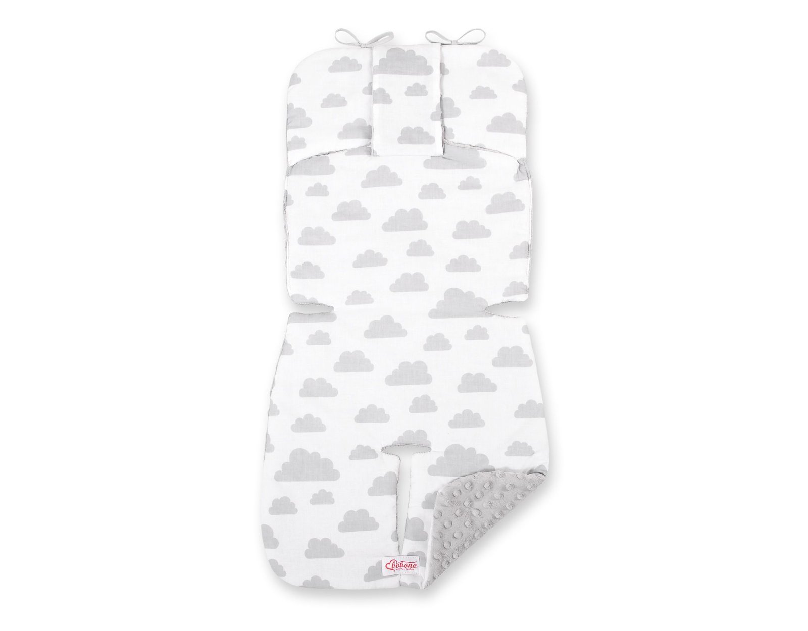 Double-sided cart insert BOBONO - clouds gray/gray