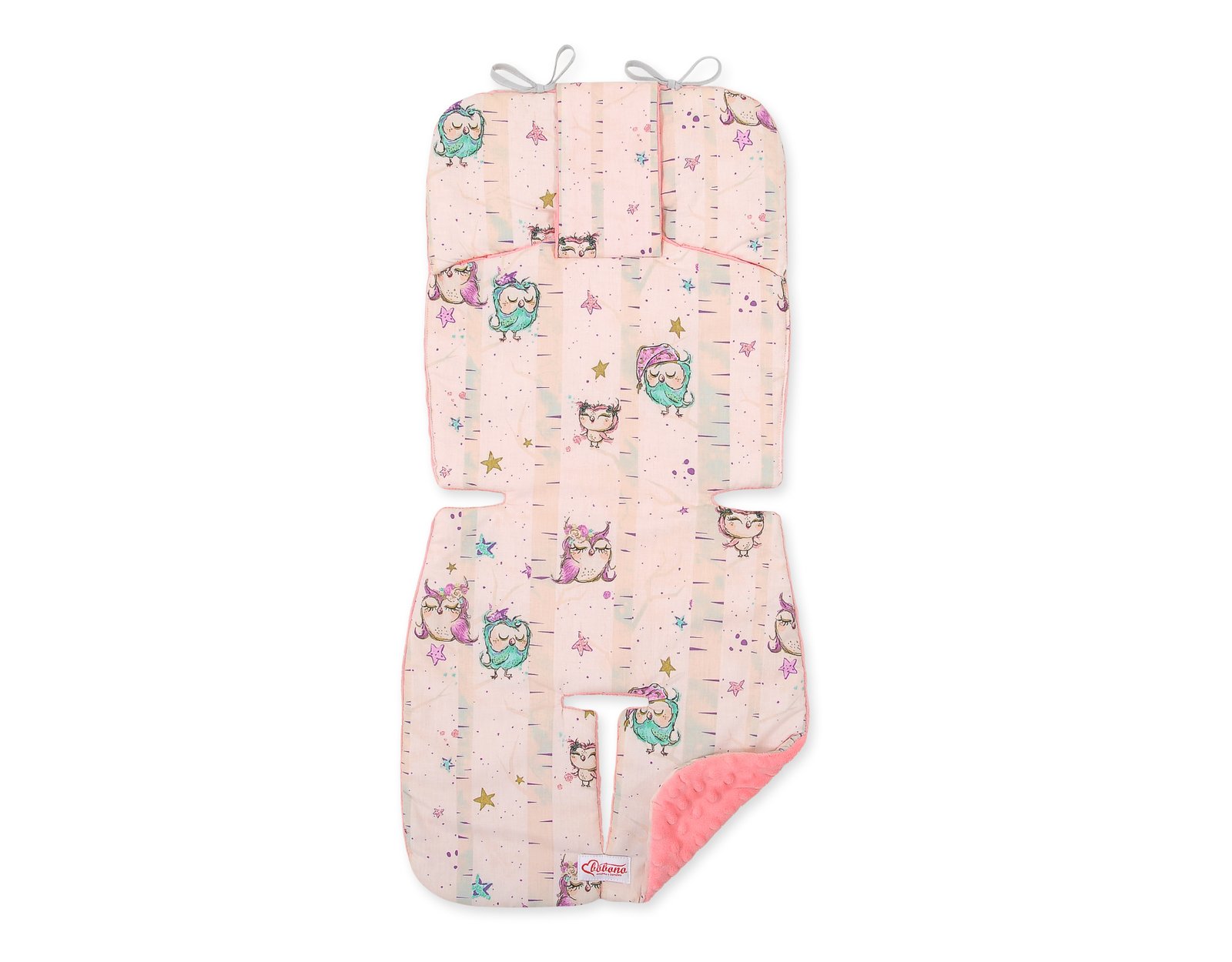 Double-sided cart insert BOBONO - owls cream-mint
