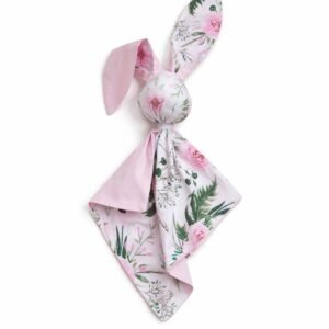 DOUDOU minkšta, jauki medvilninė kiškučio antklodėlė - Rožiniai bijūnai - rožinė