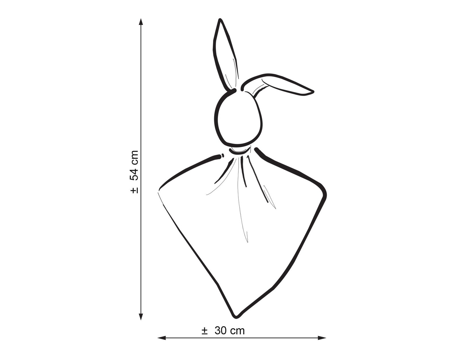 DOUDOU minkšta, jauki medvilninė kiškučio antklodėlė - Pastelinė mėlyna/ balta - Image 6