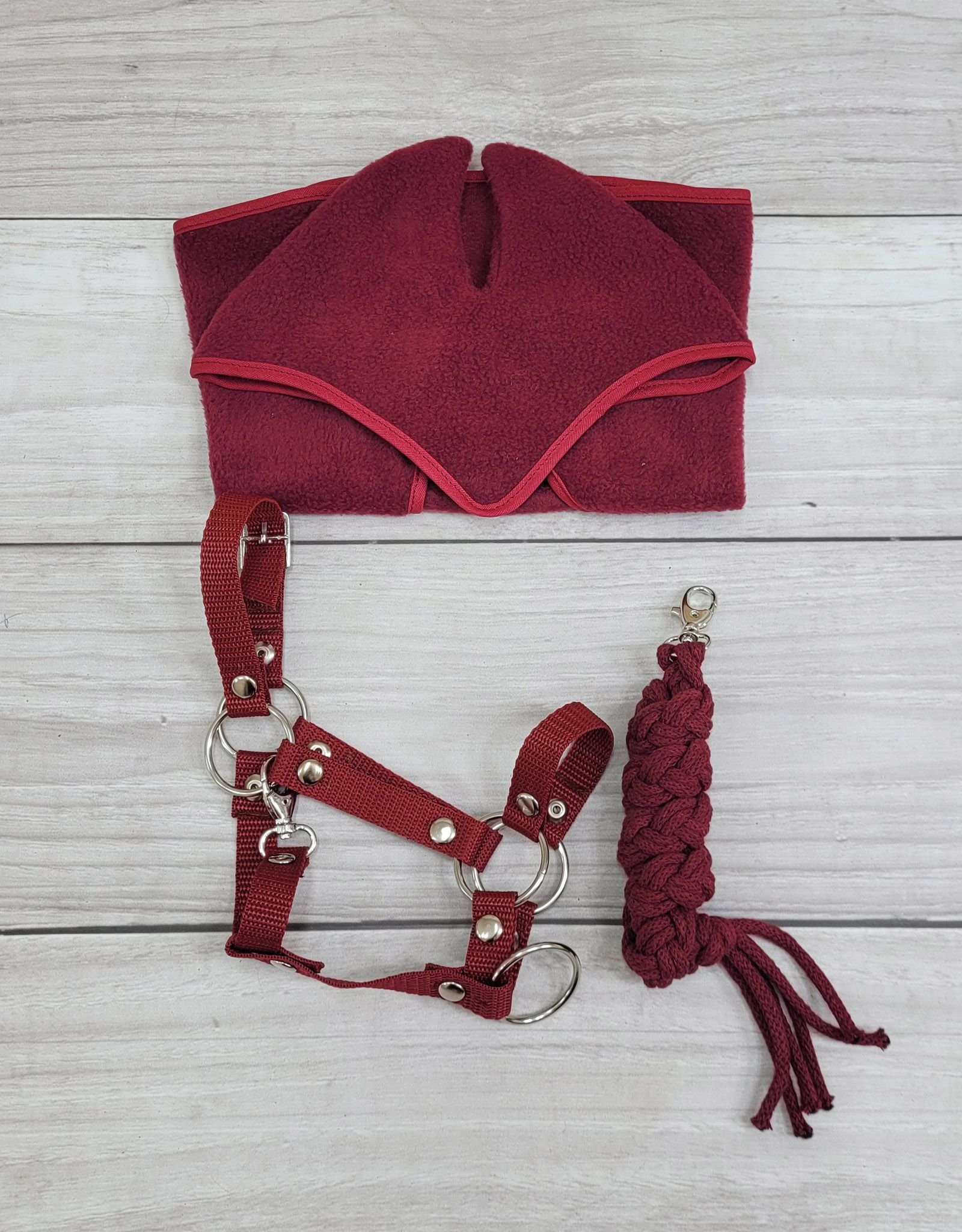 Rinkinys Hobby Horse: apynasris A3 + pavadėlis iš virvės - bordo - Image 8