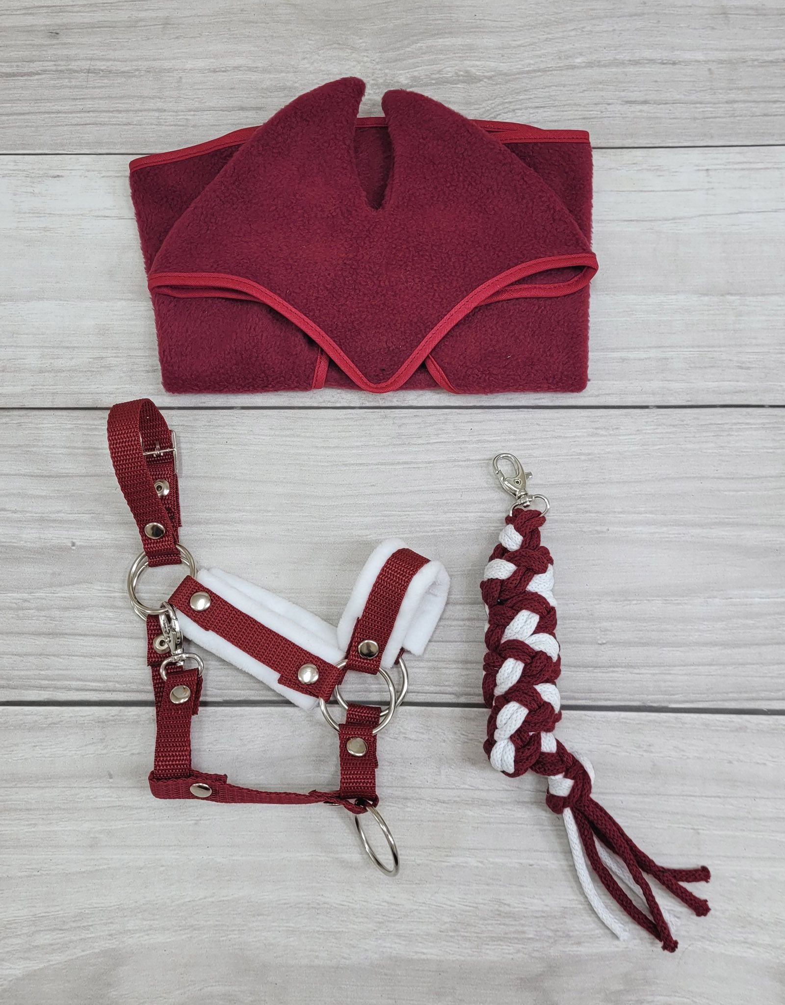 Reguliuojamas apynasris Hobby Horse žirgeliui A3 - bordo su baltu pūkeliu - Image 8